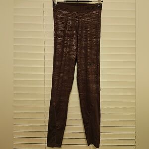 Nike Dri-FIT Burgundy With Gold Leggings